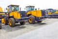 Kyiv, Ukraine - June 16, 2020: The bulldozer shantui on the construction at Kyiv, Ukraine