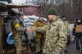 War of Russia against Ukraine. Kyiv territorial defense checkpoint