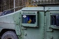 Kyiv. Ukraine. March 26, 2023. American Hummer at war in Ukraine