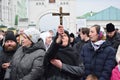 Kyiv, Ukraine, March 31, 2023. Events near the St. Sophia Lavra in connection with the eviction of representatives of the
