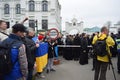 Kyiv, Ukraine, March 31, 2023. Events near the St. Sophia Lavra in connection with the eviction of representatives of the