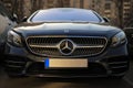 Front view luxury car Mercedes-Benz CLA class Royalty Free Stock Photo