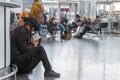 KYIV, UKRAINE - MARCH 11, 2018: Jewish man reading Torah