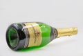 Bagrationi Georgian classic dry white sparkling wine bottle closeup Royalty Free Stock Photo