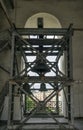 Ancient bronze and copper domes in the bell tower of St. Sophia Cathedral in Kiev, Ukraine