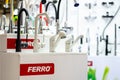 Kyiv, Ukraine - May 18, 2021: FERRO bathroom and kitchen taps Royalty Free Stock Photo