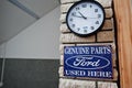 Kyiv, Ukraine - May 14, 2021: Ford genuine parts used here vintage sign