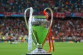 KYIV, UKRAINE - MAY 26, 2018: General view of the Champions League trophy before the match UEFA Champions League Final between Re