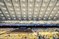 KYIV, UKRAINE - MAY 26, 2018: General view of the stadium NSC Olimpiyskiy inside before the 2018 UEFA Champions League final Royalty Free Stock Photo