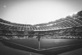 KYIV, UKRAINE - MAY 26, 2018: General view of the stadium NSC Olimpiyskiy inside before the 2018 UEFA Champions League final Royalty Free Stock Photo