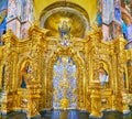 Iconostasis, frescoes, mosaics and dome of St Sophia Cathedral, on May 18 in Kyiv, Ukraine