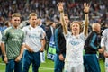 KYIV, UKRAINE - MAY 26, 2018: Luka Modric of Real Madrid celebrate the victory in the final of the UEFA Champions League 2018 in