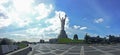 The Motherland monument , one of the symbols of Kyiv, in park of the Victory, Ukraine