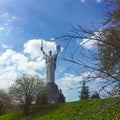 The Motherland monument , one of the symbols of Kyiv, in park of the Victory, Ukraine