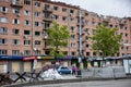 KYIV, UKRAINE - MAY 22, 2022: Office building near Lukyanivska metro station wich was destroyed by russian cruise missile at the