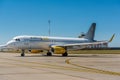 KYIV, UKRAINE - MAY 26, 2018: Photo of a Vueling Airlines plane, which is charter and regular airline. Spanish low-cost Royalty Free Stock Photo