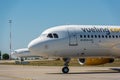 KYIV, UKRAINE - MAY 26, 2018: Photo of a Vueling Airlines plane, which is charter and regular airline. Spanish low-cost Royalty Free Stock Photo