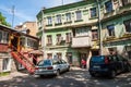 Architecture of the historic district of Podil, Kyiv, Ukraine