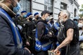 KYIV, UKRAINE - May 21 2021: protest action against police`s abuse of power. The protesters demand an end to the