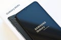 KYIV, UKRAINE - 4 MAY, 2023: Samsung Galaxy A04 Android smartphone has 6.5-inch PLS LCD panel with Infinity-V design