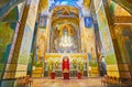 The iconostasis and apse of St Cyril Church, on May 18 in Kyiv, Ukraine