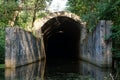 Tunnel under Dnipro river on Zhukiv island in Kyiv, Stalin Metro, Ukraine