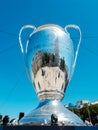 KYIV, UKRAINE - MAY 26, 2018: UEFA, model of the Champions League Cup, preparation for the final