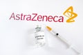 Kyiv, Ukraine - November 30, 2020: AstraZeneca Covid-19 vaccine concept Royalty Free Stock Photo