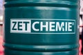 Kyiv, Ukraine - November 18, 2021: Barrel with logo ZET-CHEMIE