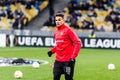 Kyiv, Ukraine - November 8, 2018: Hatem Ben Arfa before the start of UEFA Europa League match against Dynamo Kyiv at NSC Olympic