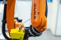 Kyiv, Ukraine - November 18, 2021: KUKA robot hand