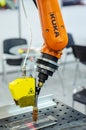 Kyiv, Ukraine - November 18, 2021: KUKA robot hand Royalty Free Stock Photo