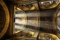 Rays of sunlight under the dome of the cathedral. St. Vladimir`s Cathedral Interior, Kyiv, Ukraine