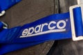 Kyiv, Ukraine - November 22, 2018: Sparco Racing Seat Belt Safety Harness
