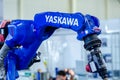 Kyiv, Ukraine - November 18, 2021: YASKAWA industrial robots