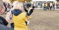 Kyiv, Ukraine - 6 october 2019 : dog show from shelters. Dog lovers meeting