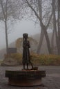 Kyiv, Ukraine - October, 23, 2023: Hungry Little Girls Bronze Monument symbol of victims of the Holodomor 1932-1933 in