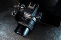 KYIV, UKRAINE - October 03, 2023 : New Modern Mirrorless Camera Canon EOS R10 with RF-S 18-45 IS STM Lens