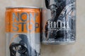 KYIV, UKRAINE - OCTOBER 31, 2023 Non Stop energy drink with limited edition design of Stalker and character with gas