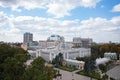 Verkhovna Rada (parliament) building in Kyiv. View from drone