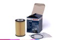 24.04.2024 Kyiv Ukraine Oil filter for bosh car on white Royalty Free Stock Photo