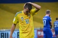 KYIV, UKRAINE - SEPT 5, 2016: Yevgen Konoplyanka sad after missed during the FIFA World Cup 2018 qualifying game of Ukraine