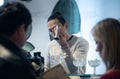 Barman preparing a cocktail on Barometer international bar show