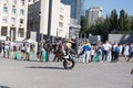 Kyiv, Ukraine - 12 September 2020:Bikers show during Day of Physical Culture and Sports in Ukraine on the Olympic Stadium