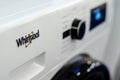 Kyiv, Ukraine - September 28, 2019: Close-up of Whirlpool Washing Machine