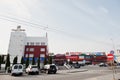 Kyiv, Ukraine - September 15, 2018: Exterior of modern shopping mall Podolyany