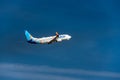 KYIV, UKRAINE - SEPTEMBER 10, 2019: Flydubai Boeing 737 takes off. State budget airline United Arab Emirates