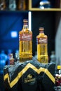 Nemiroff honey pepper flavoured vodka on Barometer international bar show Royalty Free Stock Photo