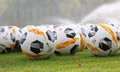 Official match balls of the UEFA Europa League Royalty Free Stock Photo