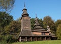 Museum - old wooden church of the Mother of God Royalty Free Stock Photo